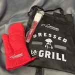 Longhorn Steakhouse - Grill Set Red Heat Resistant Glove / Bast Brush Apron. Fixed Price $23.32.