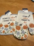 Nwt One Pot Holder & Oven Mitt Set Home Is Where Want Bee. Fixed Price $9.92.