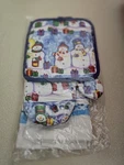 Festive Snowman Oven Mitt, Towel, And Pot Holder Set. Fixed Price $15.00.