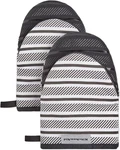 Kitchenaid Albany Mini Oven Mitt 2-PACK Set, Matte Black, 5.5"X8". Fixed Price $19.99.