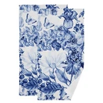 Pack 14X28" Blue White Floral Hand Towels Absorbent Microfiber For Bathroom. Fixed Price $30.55.