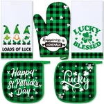 Rtteri 5 Pcs St. Patrick's Day Kitchen Towels Pot Holders And Oven Mitts Set.... Fixed Price $26.99.