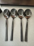 4PCS Stainless Steel Public Spoon Practical Food Serving Colander Utensils. Fixed Price $6.99.