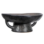 Creative Co-op Stoneware Bowl With Handle Base, Black Reactive Glaze. Fixed Price $45.00.
