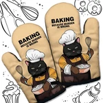 Baking Because Murder Is Wrong, Funny Silicone Non-slip Oven Mitts, Persona.... Fixed Price $24.09.