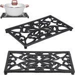 Sumnacon 2PCS Rectangle 10 X 6.1 Inch Cast Iron Trivet - Rustic Heat Black. Fixed Price $34.52.