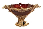 79 Polystone Leaf Decorative Bowl - 19"X11" Gold/marble Finish. Fixed Price $105.74.