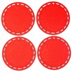 Silicone Hot Pads (set Of 4) 6 In 1 Multi-purpose Kitchen Tool, Pot Red. Fixed Price $21.73.