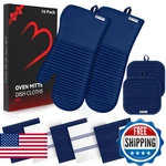 Oven Mitts And Pot Holder Sets With Silicone Grip, 500 F Heat RESISTANT-6 Pack. Fixed Price $40.37.