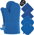 Kuu Oven Mitts And Pot Holders Set, Kitchen Glove High Heat. Fixed Price $28.39.