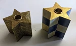 Mackenzie Childs Royal-check Star-shape Candle-holders X2. Fixed Price $99.99.