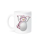 3DROSE, Cute Pink And White Christmas Snowman With Lights, Mug. Fixed Price $15.97.