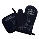 Mr.good Looking Is Cooking,funny Oven Mitts And Pot Holders Sets Of 2,SILICON.... Fixed Price $23.61.
