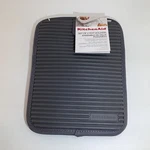 New Kitchenaid Grey Set 2 Soft Silicone Ribbed Pot Holders Easy Clean Durable. Fixed Price $19.99.