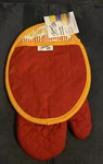 Fiesta Oven Mitt & Pot Holder Red 100% Cotton Nwt. Fixed Price $11.80.