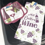 Home Collection Kitchen Towel Pot Holder Set - Age Gets Better With Wine 3PC. Fixed Price $14.99.