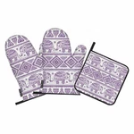 Purple Elephant Oven Mitts And Pot Holders Sets Lotus African Tribal Ethnic H.... Fixed Price $27.69.