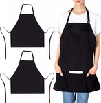 2 Pack 3 Pockets Adjustable Bib Chef Kitchen Cooking Aprons For Women. Fixed Price $18.79.