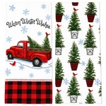 Set Of 2 Tree Farm Truck & Christmas Kitchen Towels By Kay Dee Designs. Fixed Price $15.97.