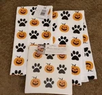 Halloween Kitchen Towels & Swedish Sponge Cloths Paw Prints Pumpkins Nwt. Fixed Price $9.99.
