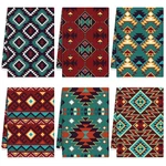 Set Of 6 Western Aztec Kitchen Towels American Decorative Rustic Cloth Southw.... Fixed Price $17.09.