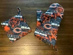 Chicago Bears 3 Piece Kitchen Decor Set Towel, Oven Mitt And Heat Pad. Fixed Price $30.00.