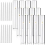 12 Pcs 2.5"W X 14"H Hurricane Candle Holders Set, Open Ended Clear Glass Hurr.... Fixed Price $63.51.