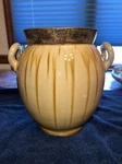 Global Views Boho Art Pottery Vase Crackle Glaze Vessel Handle Flower 9.5. Fixed Price $60.00.