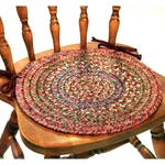 Rhody Rug Sophia SO45 Burgundy Red 15" X Pad SET-OF-4 Round Chair.... Fixed Price $95.23.