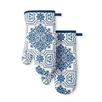 Printed Oven Mitt Set 7"X13" Strie Medal. Fixed Price $20.95.
