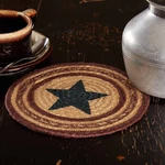 Trivet Potomac Jute Primitive 8IN Star Braided Striped Table Decor Vhc Brands. Fixed Price $5.95.