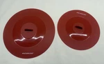 Rachel Ray Red Silicone Top Handle Pot Suction Lid Bowl Covers 7.5" & 9.25". Fixed Price $10.00.