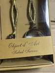 Godinger Silver Art Co. The Leaf Collection 2 Tone Salad Set Preowned. Fixed Price $35.00.