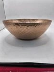 Creative Co-op Round Hammered Metal Bowl, Copper Finish. Fixed Price $25.00.