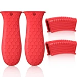 4 Pieces Silicone Hot Handle Holder, Pot Holders Cover, Assist. Fixed Price $14.84.