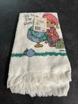 1990 Precious Moments Christmas Joy The World Kitchen Towel. Fixed Price $6.30.