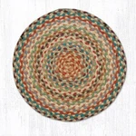 Braided Jute Chair Pad With Ties 15.5". Multicolored. Earth Rugs CH-328. Fixed Price $21.19.