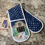Michel Design Works Cotton Kitchen Double Oven Glove Christmas Snow - New. Fixed Price $30.00.