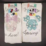 Disney Mickey & Minnie Mouse Spring Kitchen 100% Cotton Dish Towels 2-2PKS New. Fixed Price $29.98.