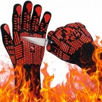Bbq Gloves, Oven 1472 F Extreme Heat Resistant Barbecue Sil. Fixed Price $14.35.