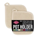 Ritz Terry Potholder & Hot Pad: Unparalleled Heat Resistant, 2-PACK, Latte. Fixed Price $17.99.