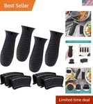 8 Pcs Silicone Pot Holders Set Cast Iron Handle Cover Heat Resistant Hand.... Fixed Price $39.42.
