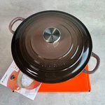Creuset Cocotte 24CM 9.5IN 4.5QT Truffle Brown Cast Iron Enamel Pot. Fixed Price $299.88.