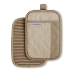 Kitchenaid Beacon Two-tone Non-slip Pot Holder Set, Milkshake/beige, 7X10, 2 .... Fixed Price $21.27.