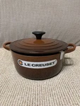 Le Creuset Cocotte Ronde 18CM Brown Dutch Oven Used Cast Iron Kitchen Pot Rare. Fixed Price $198.17.