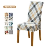 4/6 Pcs Stretch Spandex Dining Room Covers Seat Home Decor Chair. Fixed Price $29.29.
