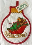 Vintage And Retired Barth & Dreyfuss Of California Holiday Oven Mit New With. Fixed Price $5.00.