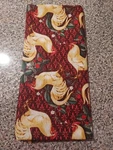 Tea Towel Set Of Two Handmade Chickens Red Cotton. Fixed Price $13.00.