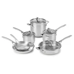 Calphalon Cookware 10-PIECE Pots And Pans Set, Stainless Steel Kitchen. Fixed Price $289.00.