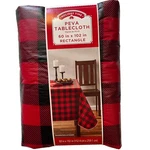 Peva Vinyl Tablecloth Non-woven Back Buffalo Check Design 60 X 102" Rectangle. Fixed Price $12.99.